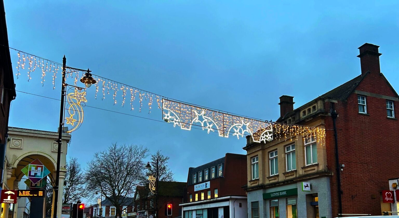 Fleet’s High Street Christmas lights are going viral after locals joked they resemble sparkly underwear on a washing line, sparking laughs and playful comments from residents.