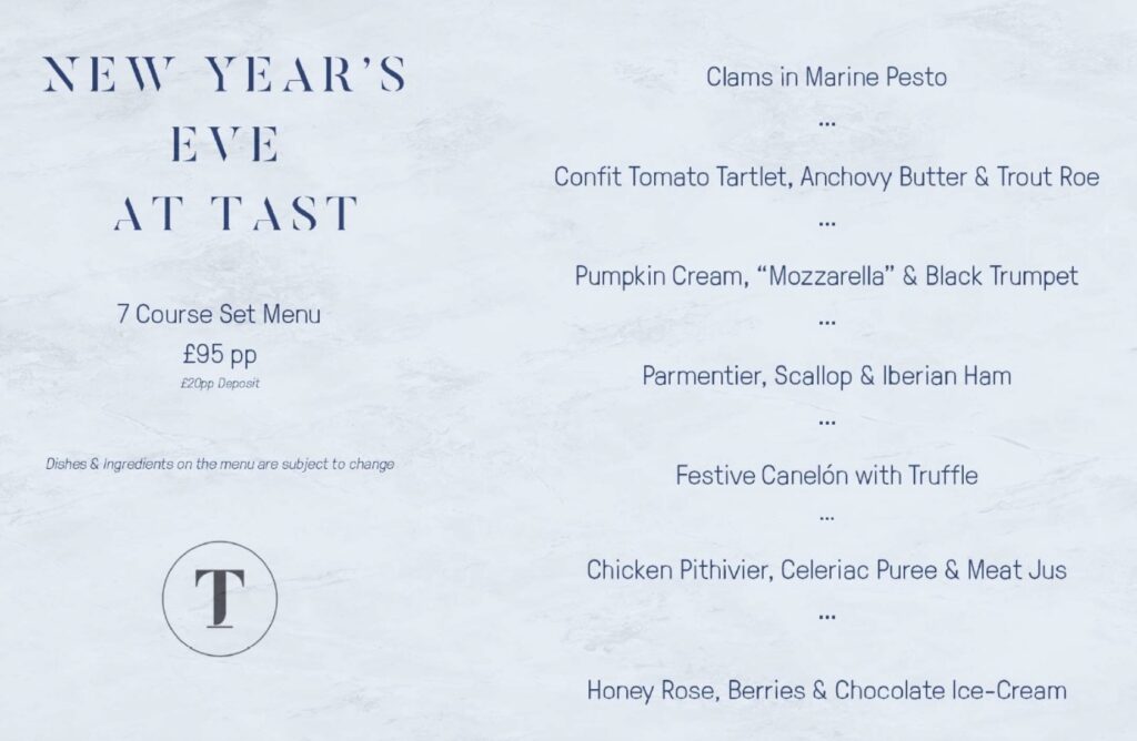 Pep Guardiola's restaurant, Tast, offers a £95 New Year's Eve tapas menu in Manchester, sparking debate over its price while City faces on-pitch struggles and FFP issues.