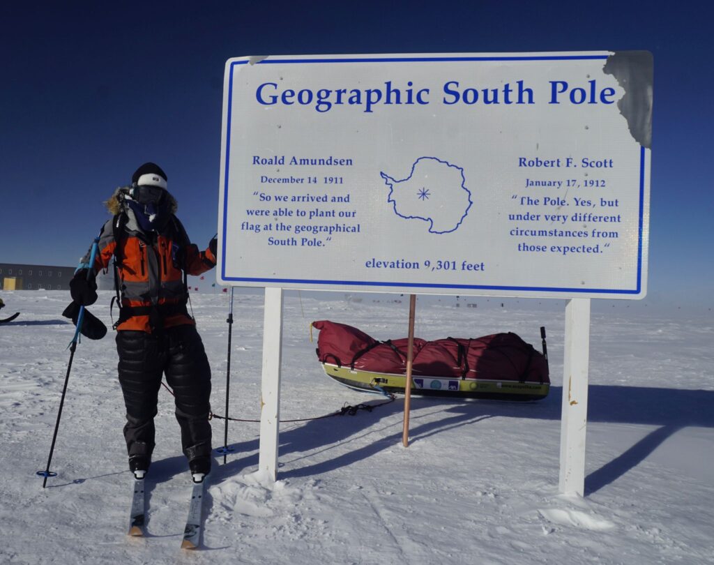 Cat Burford, a 43-year-old dentist from Cornwall, skied 700 miles solo across Antarctica in 53 days, braving -30°C and harsh winds to fulfill her lifelong dream.