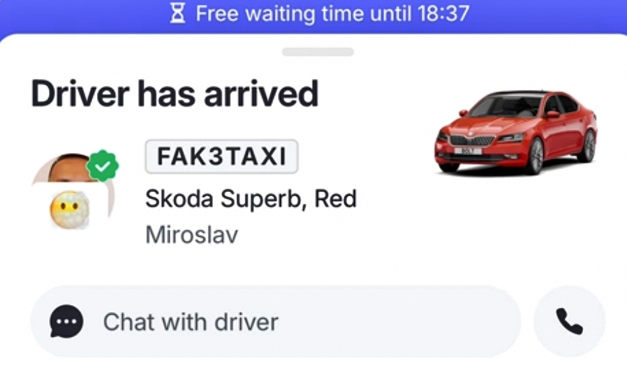 A Brit tourist in Prague was stunned when her Bolt cab arrived with a "FAK 3TAXI" license plate. Though amused, she warns travelers to prioritize safety when booking rides.