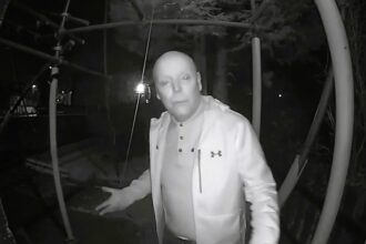 Drunken Newcastle fan hilariously argues with wife after a pub session, captured on doorbell cam. Watch the funny chaos unfold as he claims to be locked out for "40 minutes"!