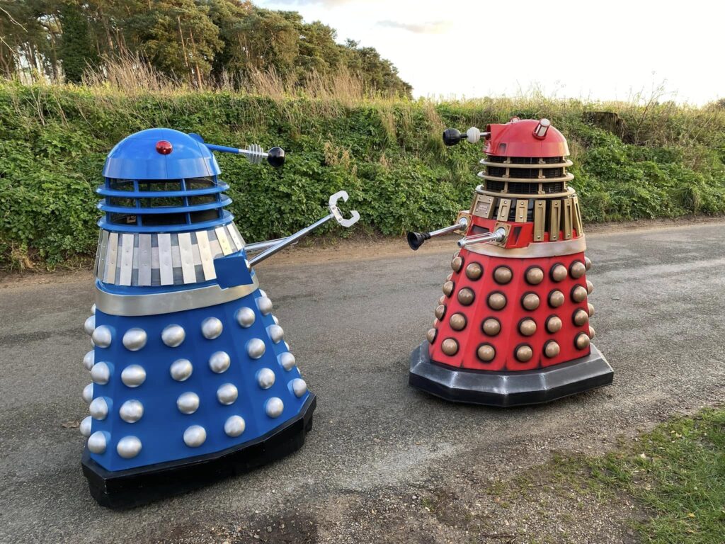 Doctor Who superfan Mark Casto builds lifesize Daleks to delight locals and support charity events, combining his graphic design skills with a lifelong passion for the show.