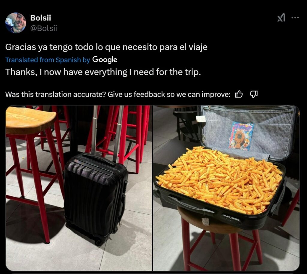 Fast food fans in Spain go wild as KFC's free fries promotion sparks suitcase-stuffing frenzy, compensating for old chips with 2.41kg of crispy, upgraded potatoes per customer!