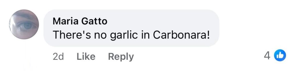 Social media comment on the post of Italians fume as Jamie Oliver’s 'authentic' carbonara recipe includes garlic, sparking backlash over classic ingredients. Similar criticism hit Gordon Ramsay's pea twist.