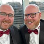 A married couple with bald heads, ginger beards, and matching glasses are often mistaken for brothers. Their TikTok explanation has racked up over 224,000 views!