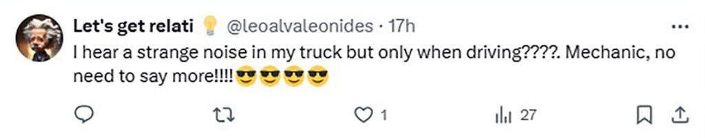 Social media comment on the post of A mechanic was spotted fixing an engine on a moving truck in Mexico, with the driver peering past the raised bonnet. The shocking motorway stunt left locals outraged.