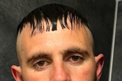 A mechanic's DIY haircut turned into a disaster when his hairdresser girlfriend, using beard clippers without a guard, left him with a mushroom-shaped trim, forcing him to go bald.