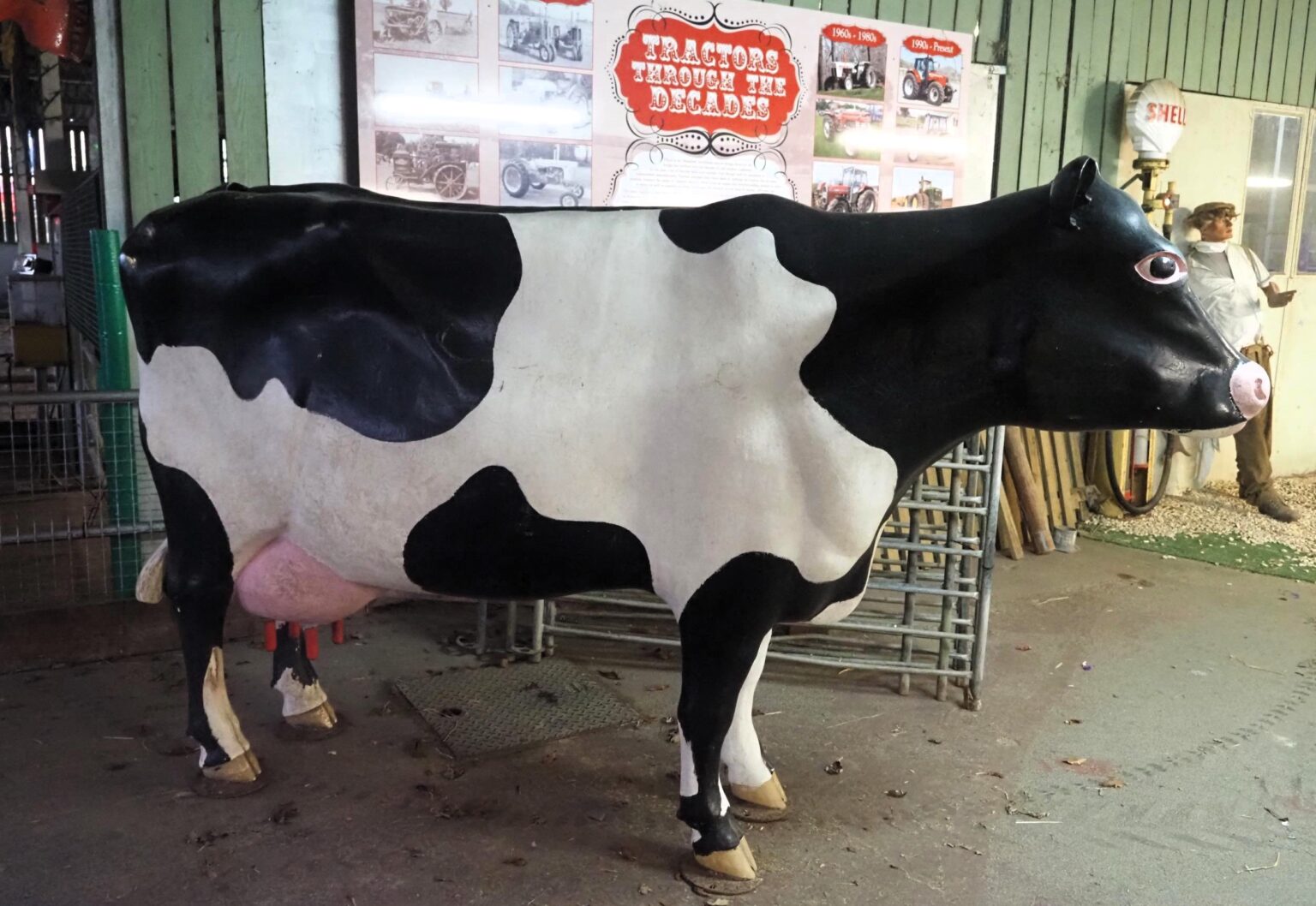 Clarabelle, a giant model cow once beloved by children at Dairyland Museum, is up for auction as the attraction closes after 49 years. Hundreds of vintage farming items are also for sale.