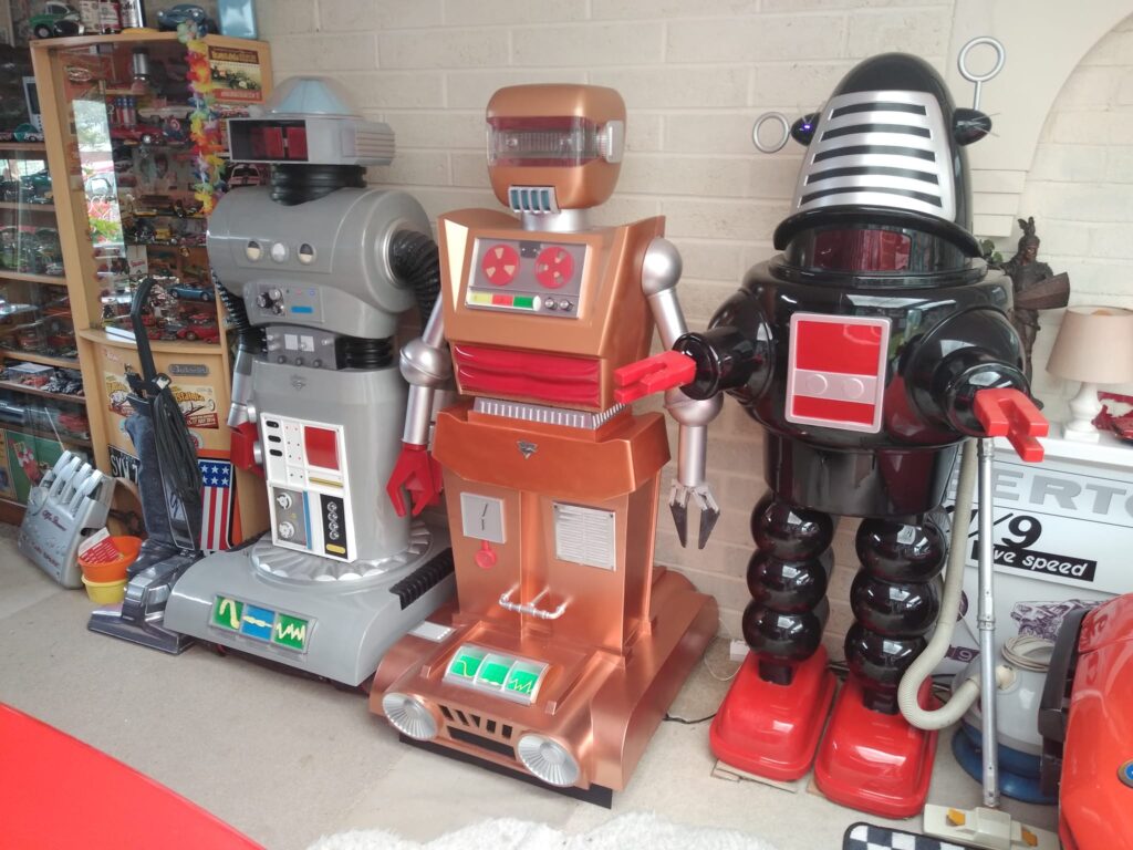 Terrified by toy robots as a child, Andy Shaw now builds life-sized, working versions, including Daleks and Robby the Robot, blending passion, charity, and sci-fi ingenuity.