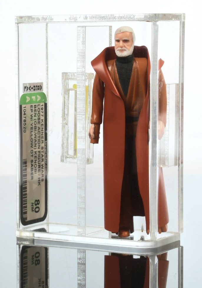 A rare Obi Wan Kenobi Star Wars toy with production errors sold for £24,500 at auction—one of only three known to exist! Fans battled to own this collector’s gem.