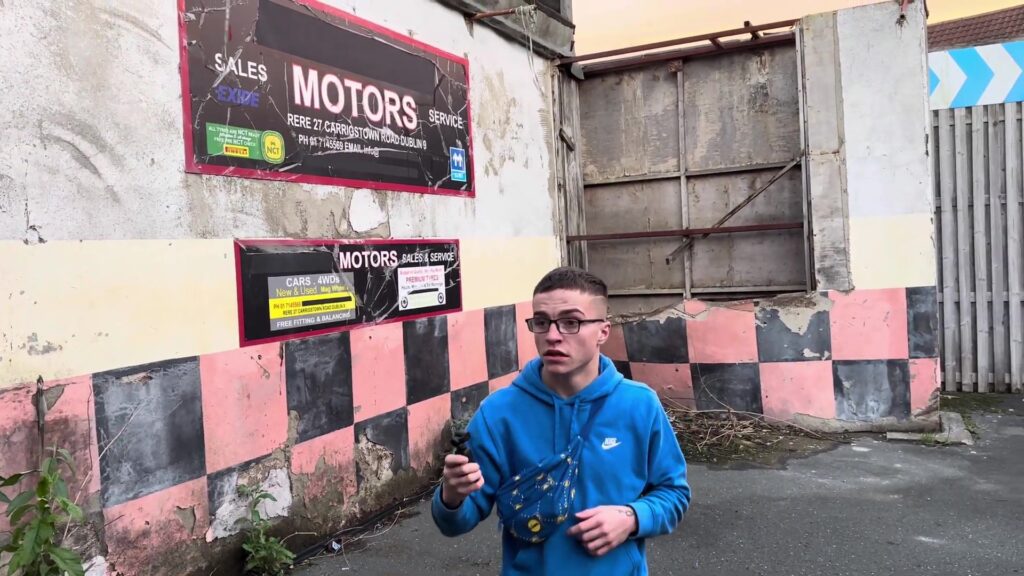 Urban explorer Jamie Robinson uncovered an abandoned film set from Irish soap *Fair City*, now resembling a post-apocalyptic town. Fans compare it to The Last of Us.