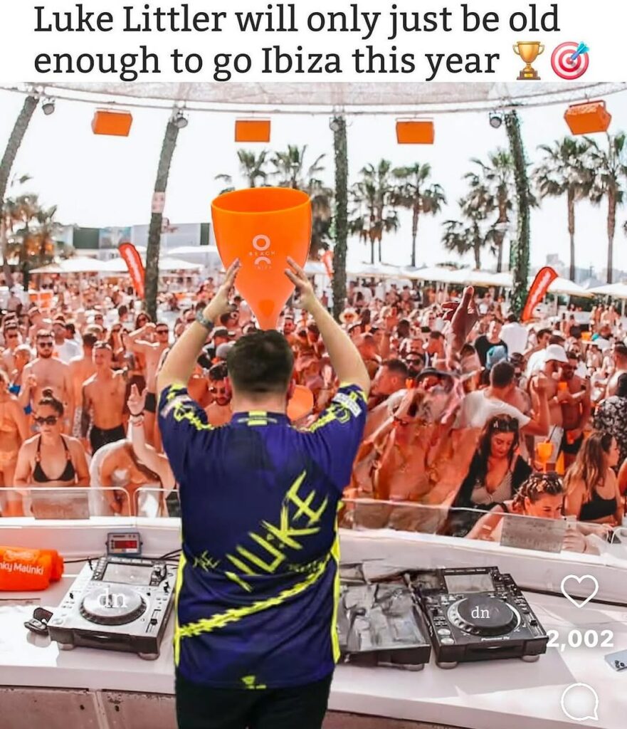 Wayne Lineker faces backlash for inviting 17-year-old darts champion Luke Littler to get "smashed" in Ibiza when he turns 18, sparking criticism on social media.