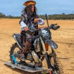 A French adventurer in Australia built a motorcycle that rides on water with no engineering experience, using makeshift materials and sheer determination to bring his vision to life.