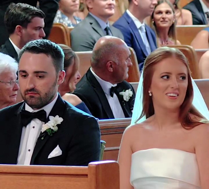 A bride and groom panicked mid-ceremony after realizing their wedding rings were missing - only to find them left behind in the groom’s suite.