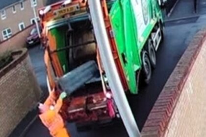 Baffled woman finds her wheelie bin missing - CCTV reveals binman flung it into the truck. Cardiff Council confirms it was damaged and replaced it for free.