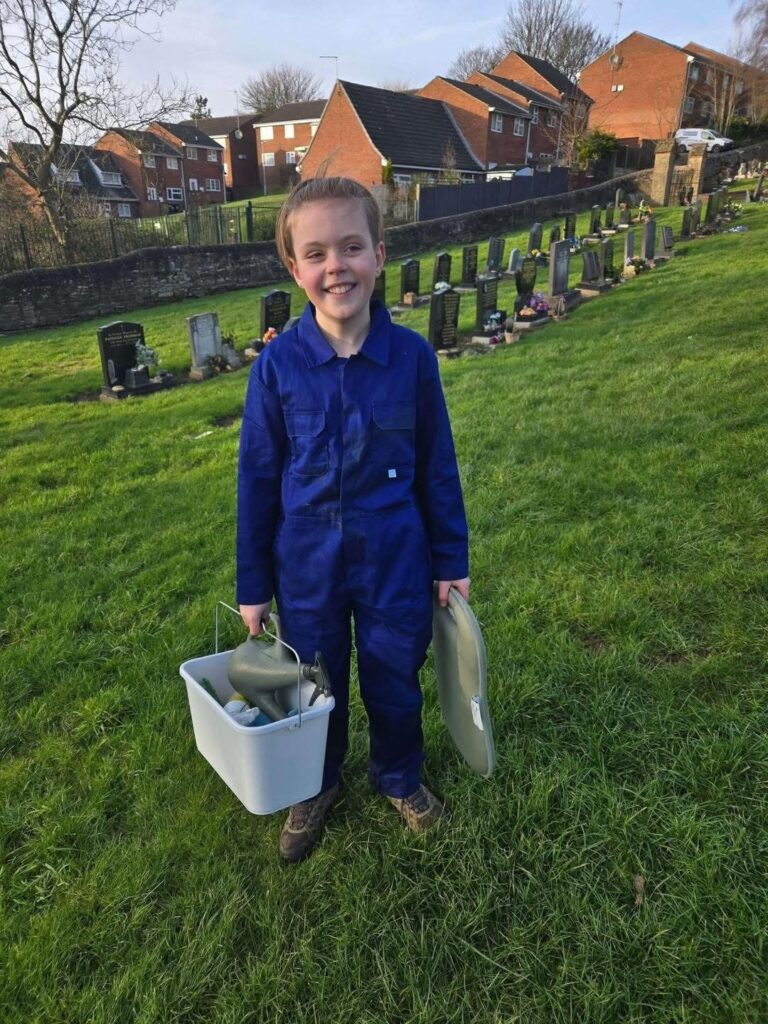 A 10-year-old boy who cleans graves was told to stop by council bosses, only for them to backtrack after public support for his heartwarming initiative.