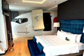 A man goes viral after discovering a Boeing 737 inside his Amsterdam hotel room. The unique stay left him feeling like a "giant kid with a big toy" in aviation heaven.