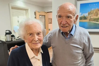 A British couple married for 75 years reveal the secret to lasting love - "knowing when to keep your mouth shut." They cherish every moment together in their care home.