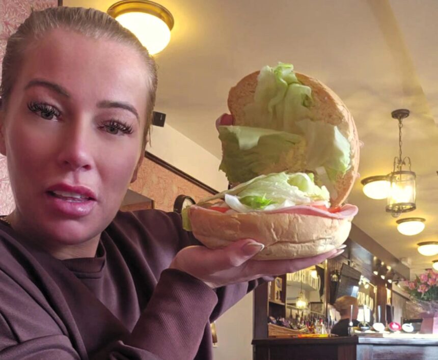 A woman was stunned after ordering what may be the UK's biggest cob - a massive 10-inch ham salad sandwich for £3.50. The pub treat even sparked a naming debate!