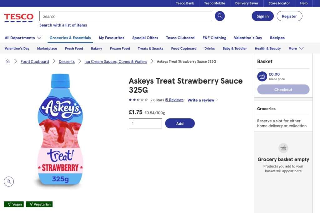 A mum was left red-faced when her failed Tesco order cancellation resulted in a £1.75 strawberry sauce delivery - captured in a hilarious Ring doorbell moment!