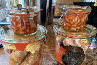 A family was stunned when their £950 safari lodge stay included a Full English breakfast served in a jar. Despite the odd presentation, they admitted it tasted good.