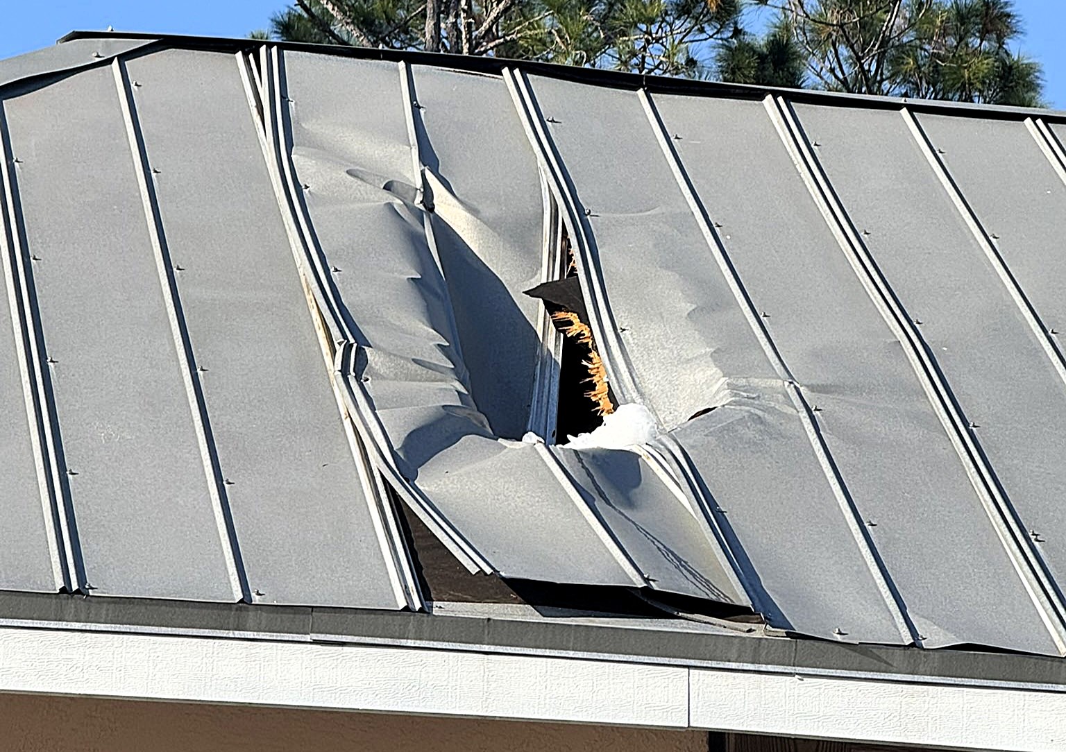 An investigation is underway after a massive ice chunk fell from the sky, smashing through a Florida homeowner's roof - leaving officials baffled.