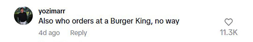 Social media comment on the post of A man proposed to his girlfriend at a Burger King, but she closed the ring box, apologized, and walked out. The viral video captured the heartbreaking Valentine's Day moment.