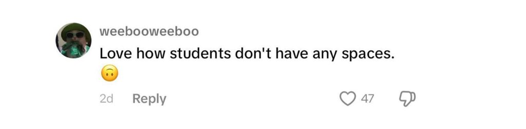 Social media comment on the post of Black Sheep Coffee in Reading bans students from studying on weekends after complaints about table availability. The decision sparks mixed reactions online.