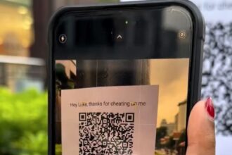 A viral prank sees a woman post fake 'cheating boyfriend' flyers with QR codes, only for people to be redirected to an Angus Steakhouse Singapore page.