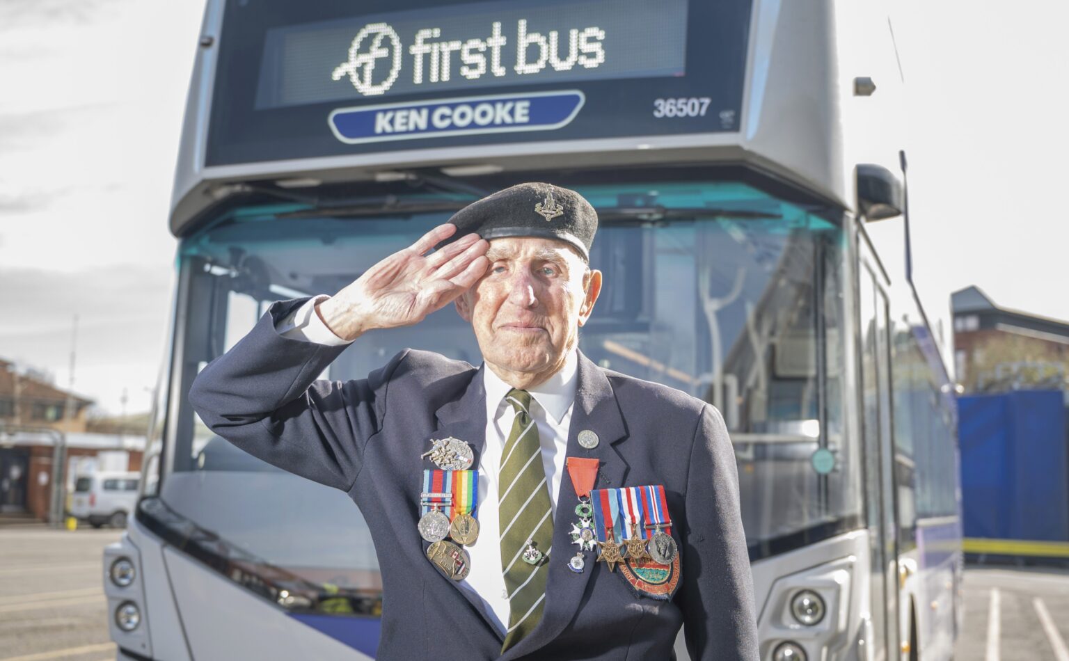 D-Day veteran Ken Cooke, 99, has had a York bus named in his honor - a touching tribute to the last surviving member of the city's Normandy Veterans for his bravery in 1944.