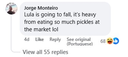 Social media comment on the post of Opossum dangles from ceiling wire in Brazilian supermarket before dropping safely to floor - stunned shoppers watch as marsupial makes surprise escape near Rio.