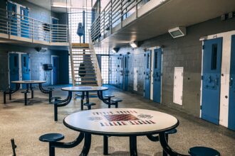 An eerie abandoned Missouri prison with power still on was found full of riot gear, uniforms and more - drawing comparisons to The Walking Dead from stunned viewers.