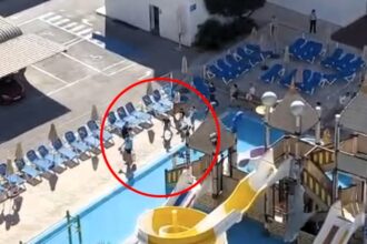 British holidaymakers in Benidorm queued for 30 minutes to grab prime sun loungers at Hotel Rosamar, sparking laughs and debate over the classic towel-saving tactic.