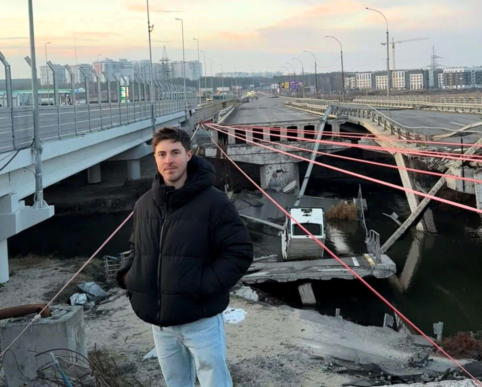 British thrillseeker Adam Smith braves air raid sirens on a £250 trip to war-torn Kyiv, calling it incredible and planning a return to explore more in summer.