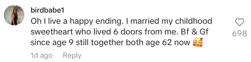 Social media comment on the post of A couple stunned TikTok after discovering a nursery photo of them sitting side by side, seven years into their relationship and now expecting baby number two.