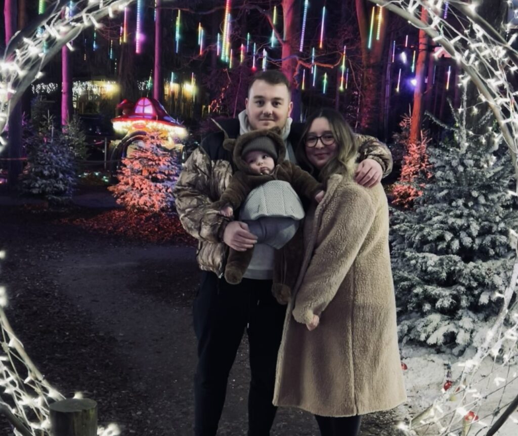 A couple stunned TikTok after discovering a nursery photo of them sitting side by side, seven years into their relationship and now expecting baby number two.