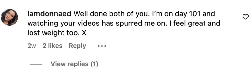 Social media comment on the post of TV star Alex Murphy Klein says the carnivore diet transformed her health after 100 days of eating only meat, dairy and eggs, reporting better sleep, skin and energy.