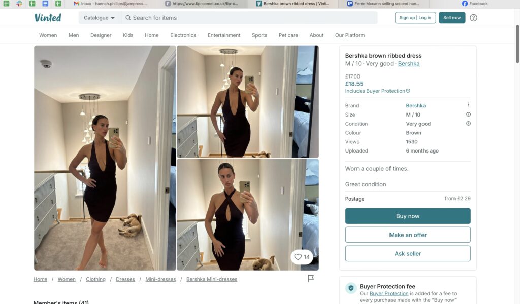 Ferne McCann is selling second hand clothes on Vinted from just £6, including designer pieces, despite having a £3m net worth and a high-profile TV career.