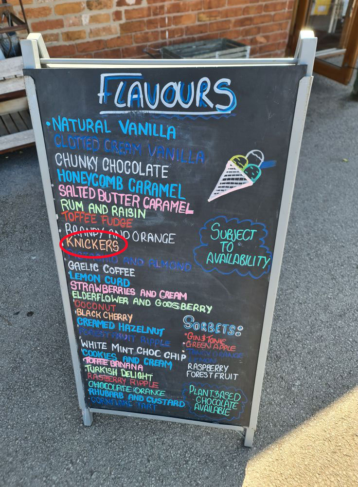 A cheekily named Knickers ice cream is turning heads in Retford - the £3.95 treat blends peanut, caramel and chocolate in a nod to the classic Snickers bar.