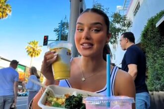 Love Island’s Lucinda Stafford was slammed online after spending \$76 at Erewhon on a salad and smoothies, with fans calling the pricey health food a “rip-off” and “basic.”