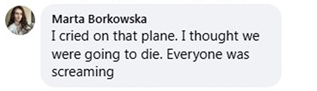 Social media comment on the post of Passengers scream as Enter Air jet bounces on Rhodes runway during hard landing in 45kph crosswinds - pilot praised for avoiding disaster in viral video.
