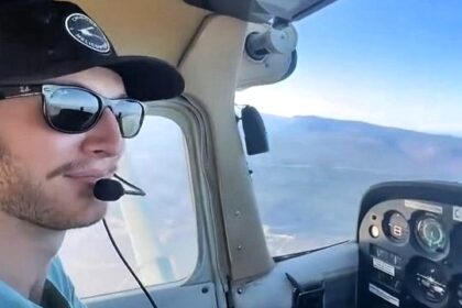 A pilot in British Columbia narrowly avoided a crash after a trainee plane cut in during landing at an uncontrolled airport, prompting a viral video and online shock.
