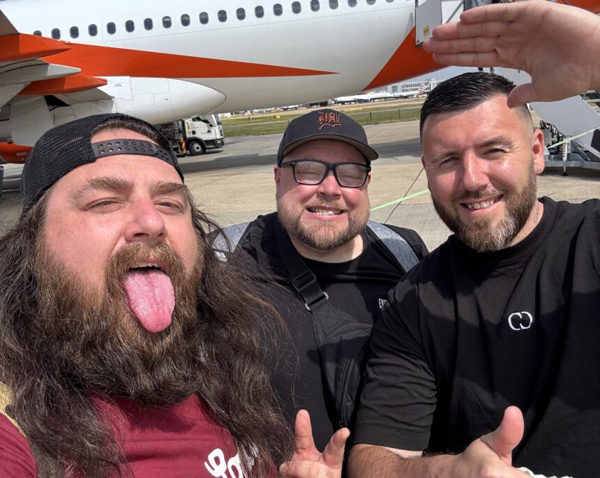 A rowdy Brit stag do forced an easyJet flight to divert after two men vaped, drank heavily and abused staff - prompting police to storm the plane and remove them.