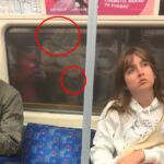 First-time Tube rider Elaaf Siddiqui captured a spooky reflection resembling a ghost on the Jubilee line - but it turned out to be a double image of a clown costume.