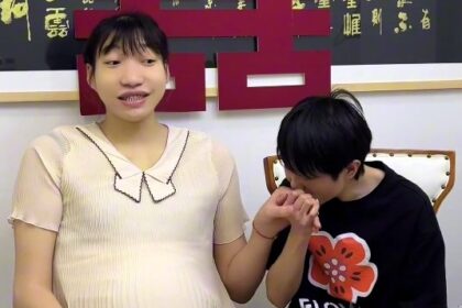 7ft woman expecting baby with 5ft 5in boyfriend hits back at fake bump claims - couple plan June wedding and vow lifelong commitment despite family objections.