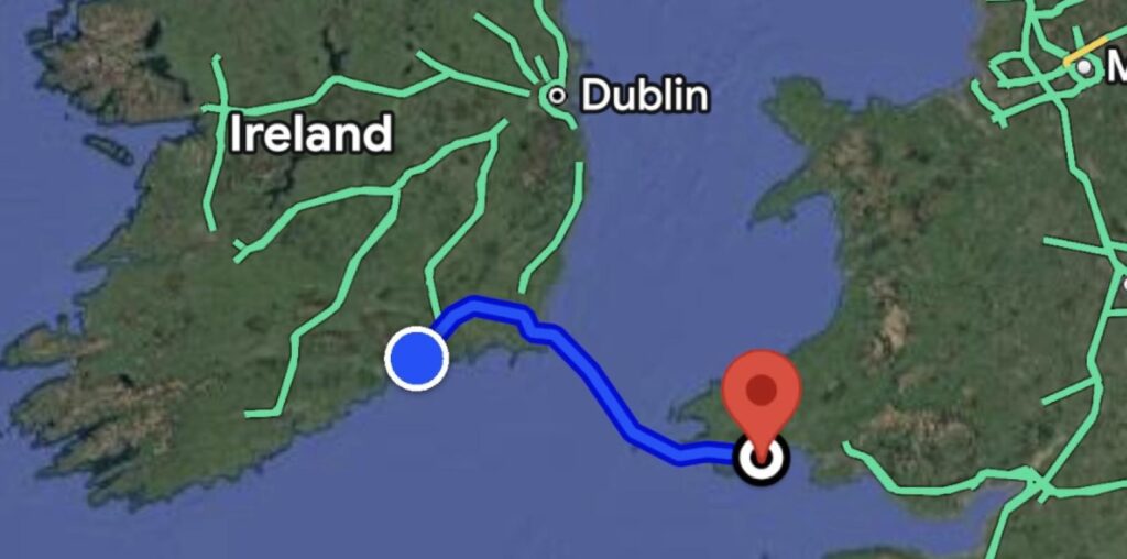 Swimmer Martina Morgan lost her Garmin watch at sea off Tenby - only for it to be found 150 miles away in Ireland three weeks later by a beach artist who traced her.