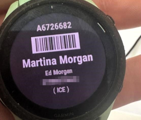 Swimmer Martina Morgan lost her Garmin watch at sea off Tenby - only for it to be found 150 miles away in Ireland three weeks later by a beach artist who traced her.