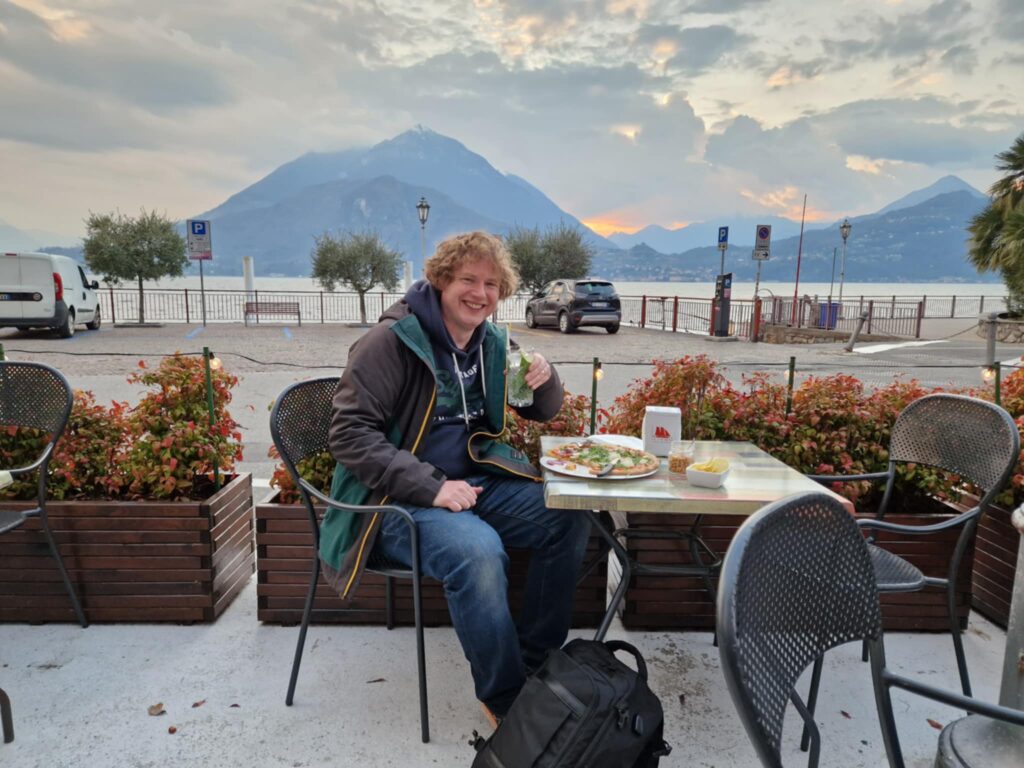 Vicar Chris Lion visited three countries in one day for meals, enjoying breakfast in the UK, lunch in Sweden, and dinner in Denmark, all for just £145 in 14 hours.