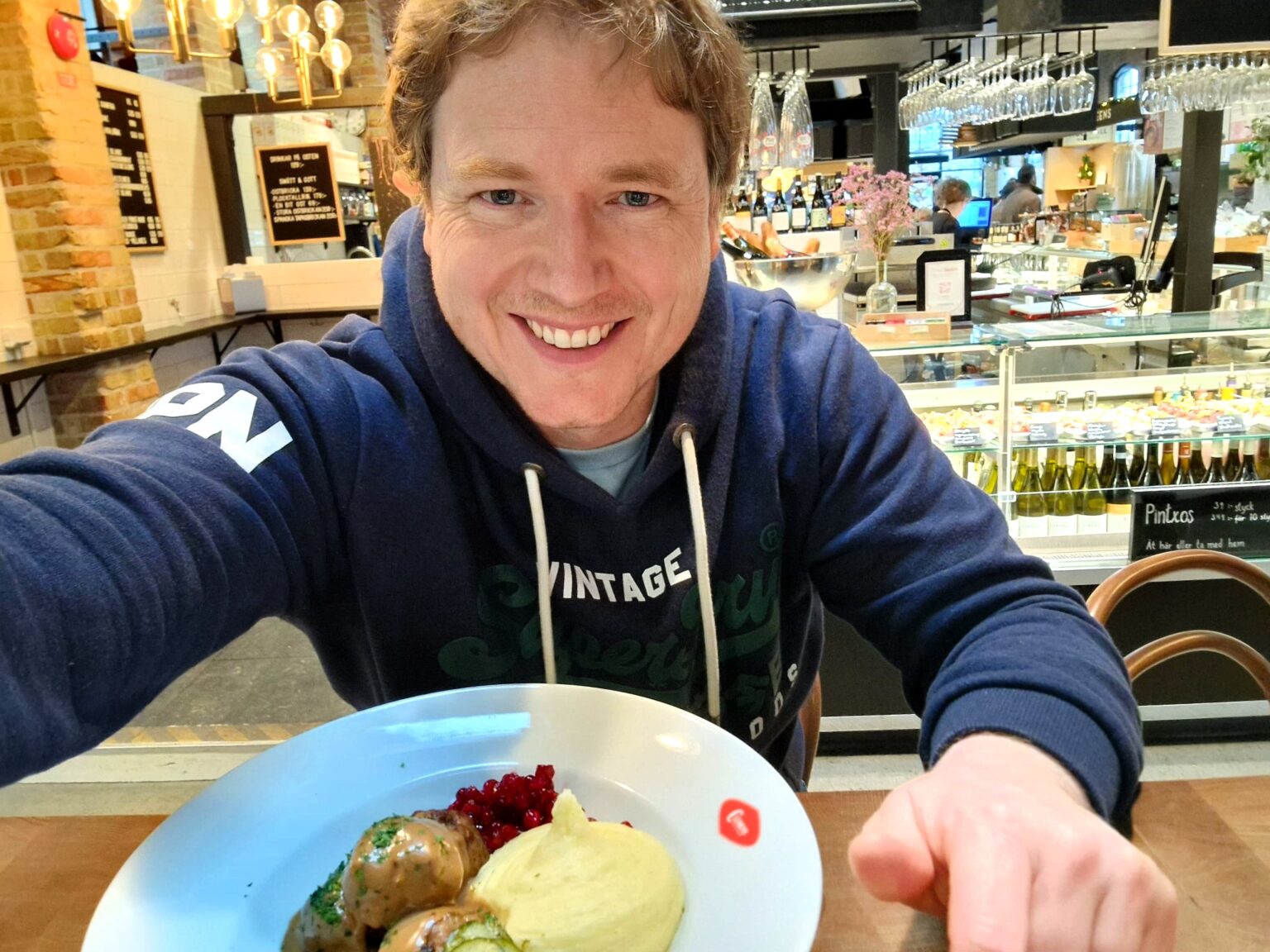 Vicar Chris Lion visited three countries in one day for meals, enjoying breakfast in the UK, lunch in Sweden, and dinner in Denmark, all for just £145 in 14 hours.