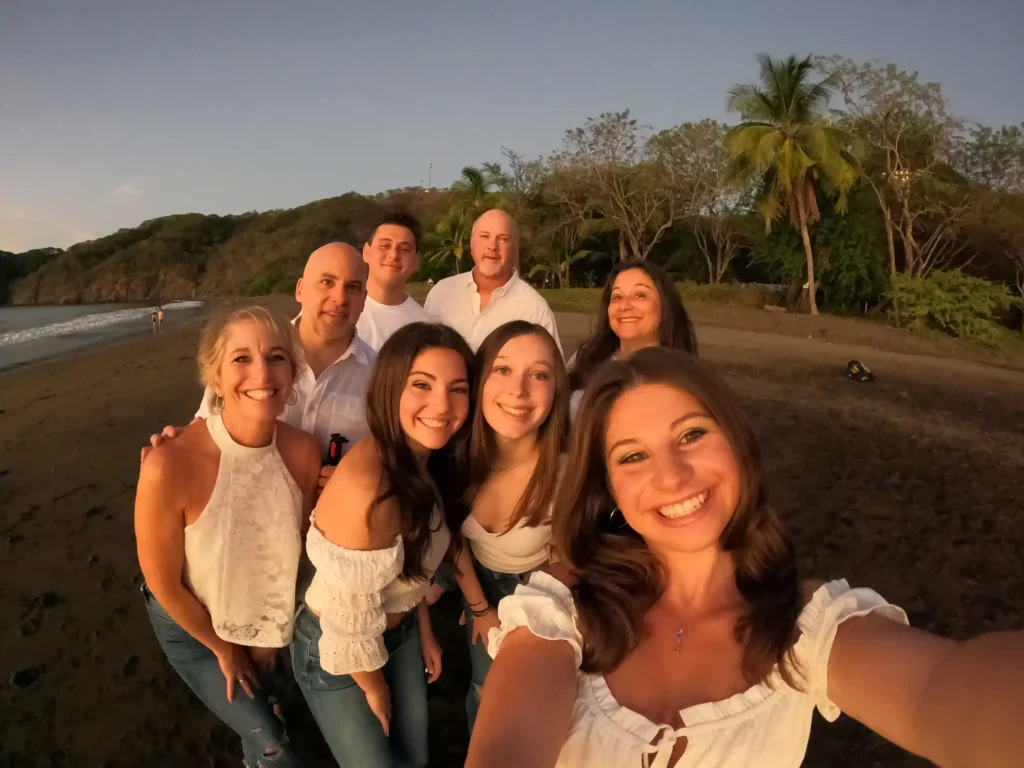 Carly and Evan met as kids in Mexico, stayed in touch for years, and finally fell in love - leading to a surprise vineyard proposal in New Zealand 17 years after they met.